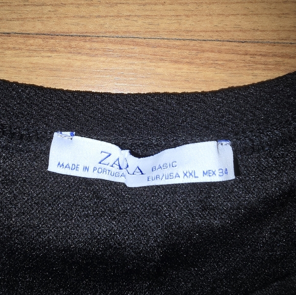 Zara Black and Cream Paisley Blouse - Picture 7 of 7